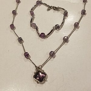 Monet purple stone set